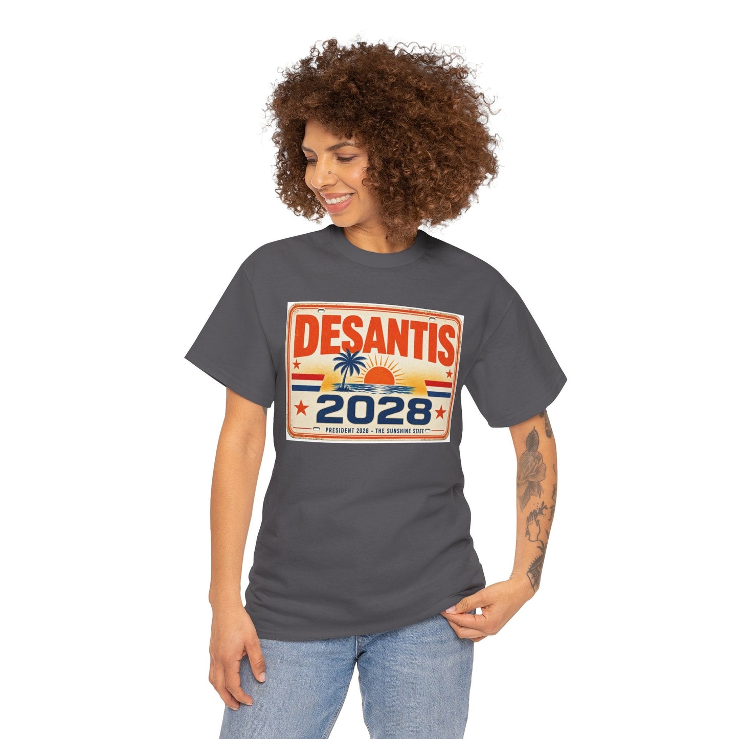 DeSantis 2028 for President Vintage License Plate T-Shirt