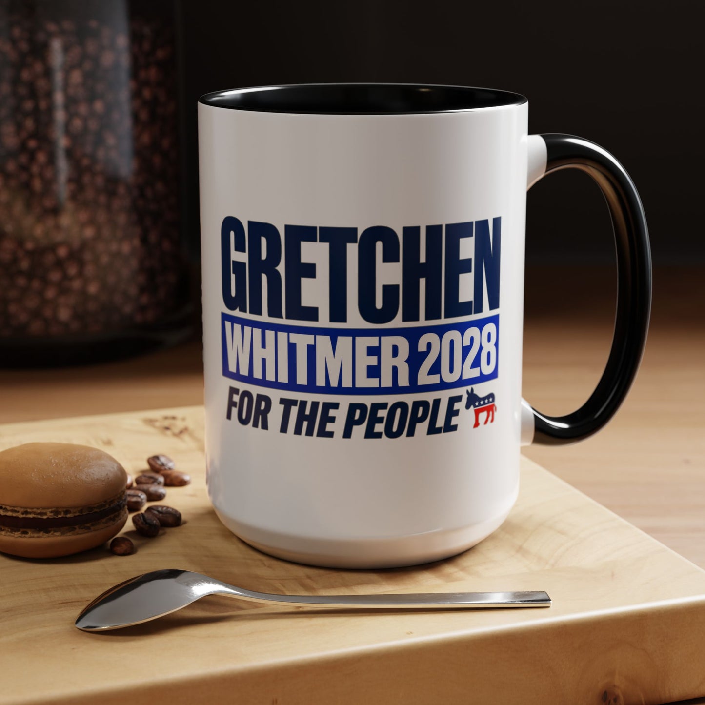 Gretchen Whitmer 2028 Accent Coffee Mug – 'For The People' Political Campaign Mug