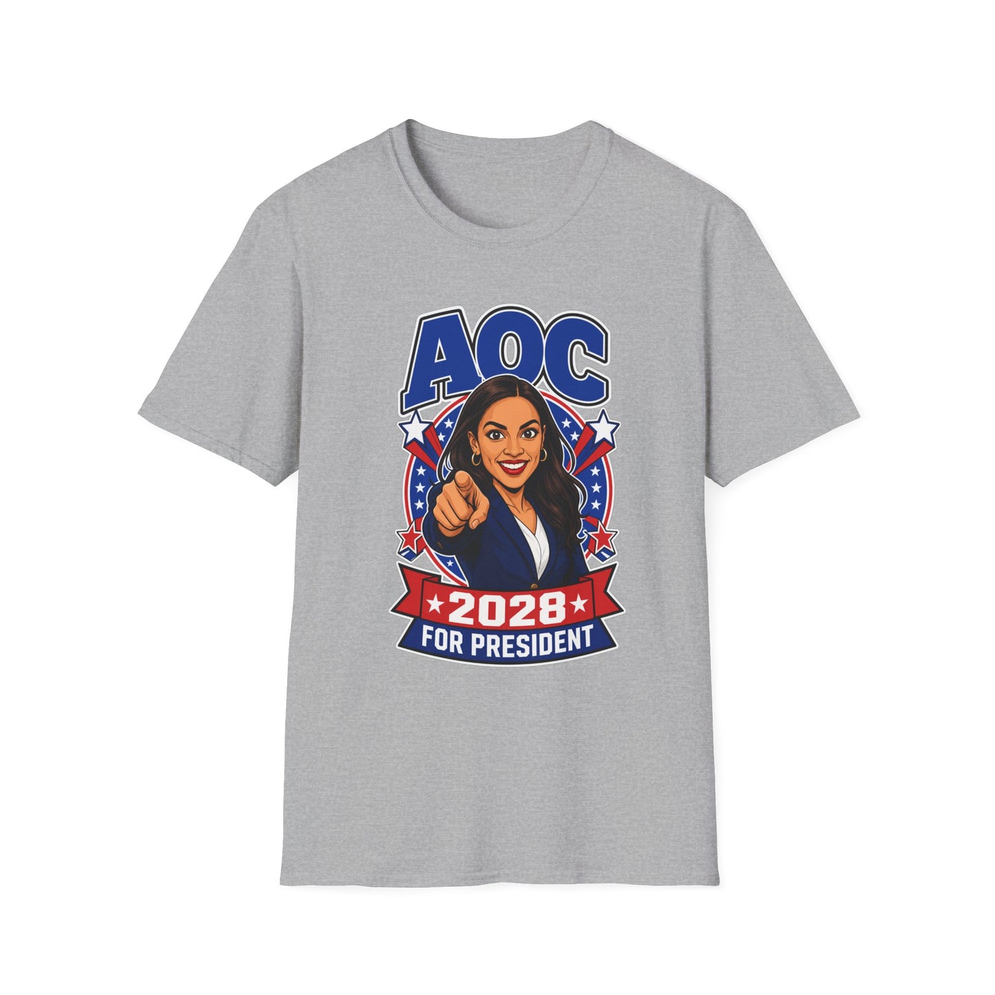 Alexandria Ocasio-Cortez 2028 AOC For President Campaign T-Shirt