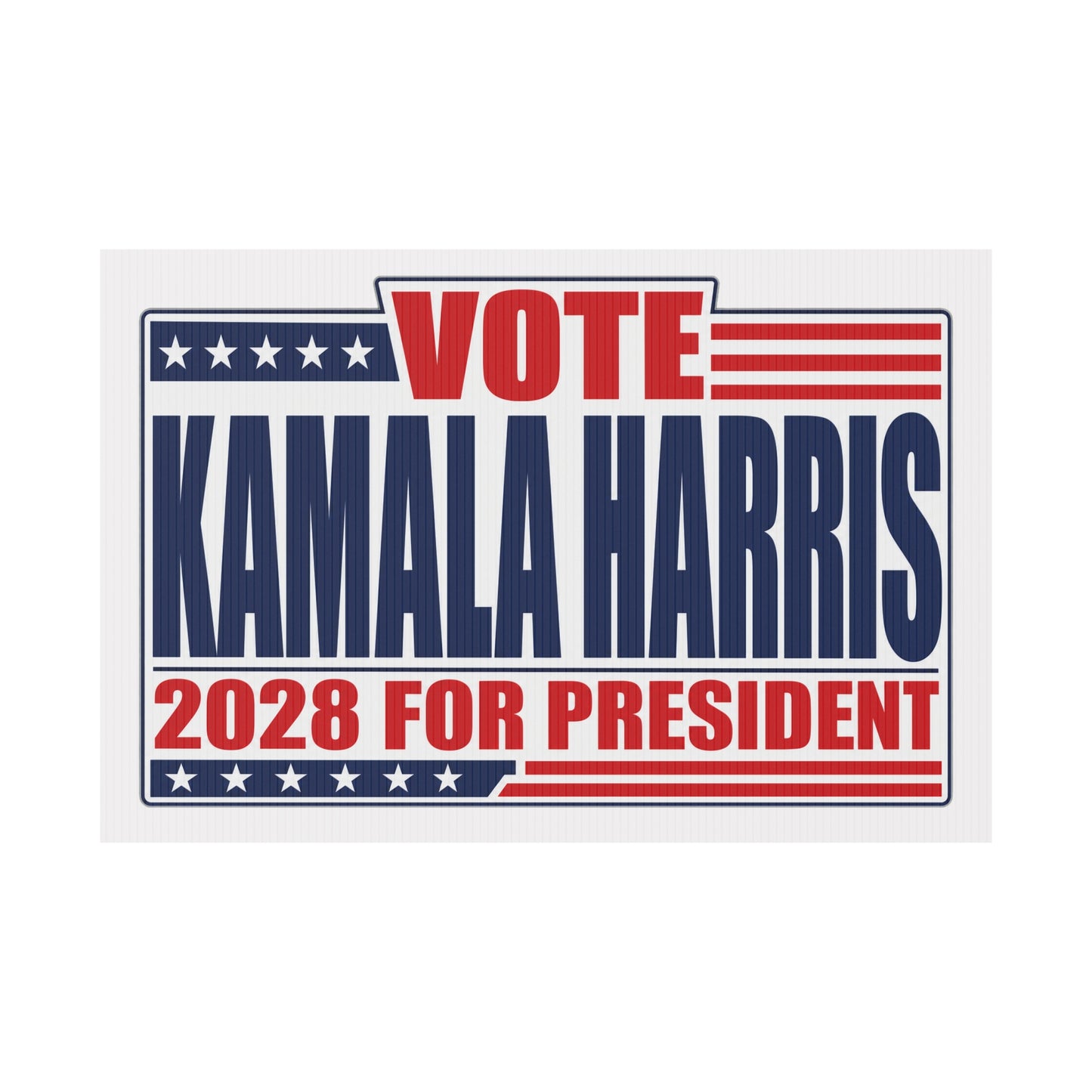 Kamala Harris 2028 For President Plastic Yard Sign w/Stake