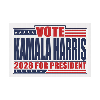 Kamala Harris 2028 For President Plastic Yard Sign w/Stake