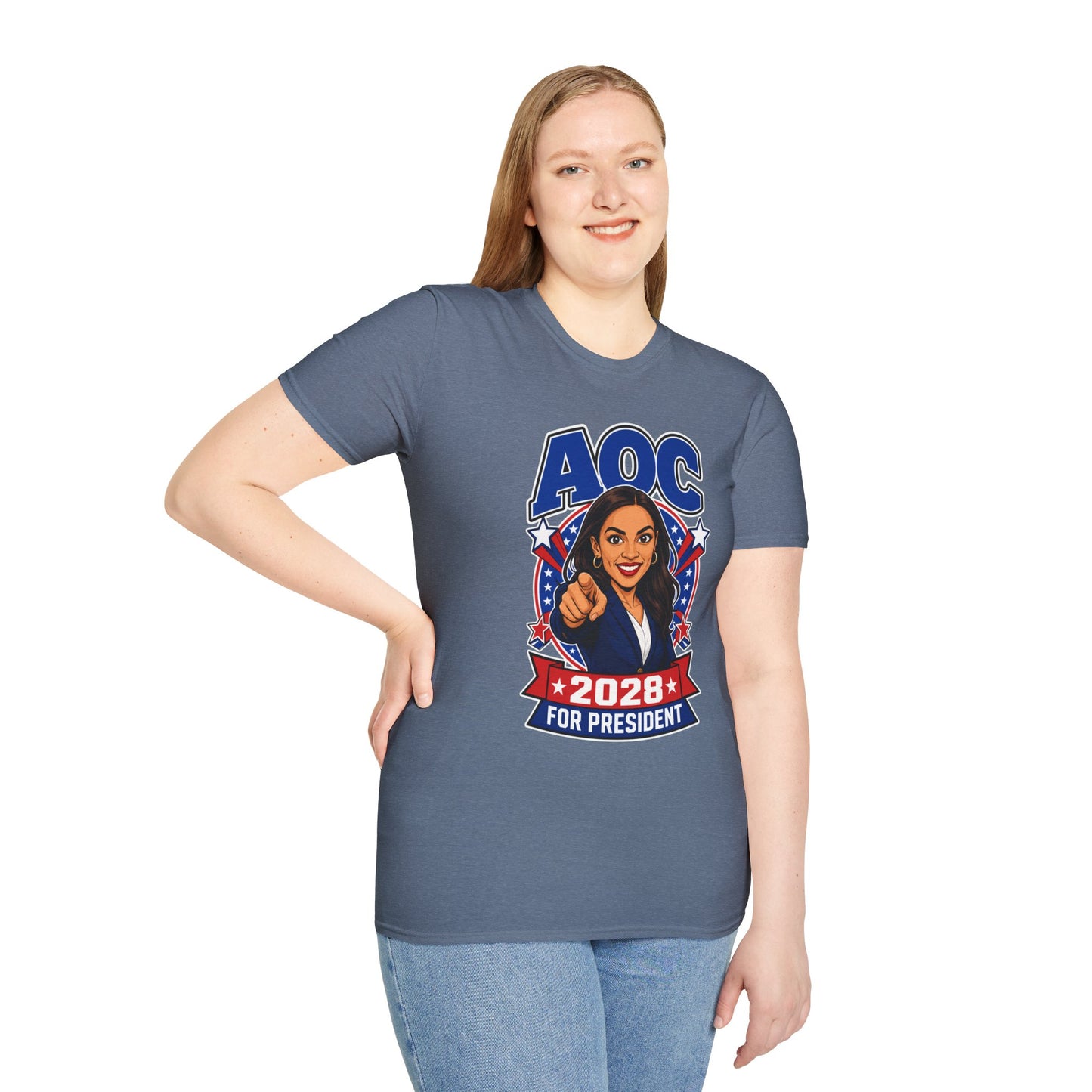 Alexandria Ocasio-Cortez 2028 AOC For President Campaign T-Shirt