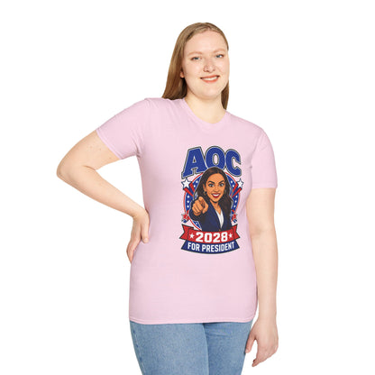 Alexandria Ocasio-Cortez 2028 AOC For President Campaign T-Shirt