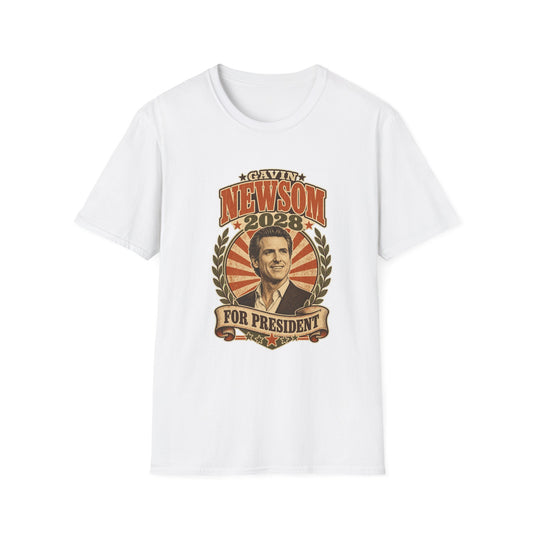 Gavin Newsom 2028 For President Vintage Campaign T-Shirt