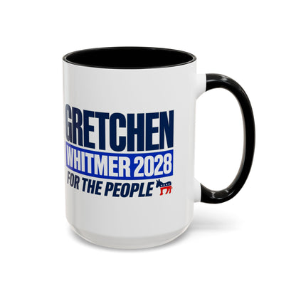 Gretchen Whitmer 2028 Accent Coffee Mug – 'For The People' Political Campaign Mug