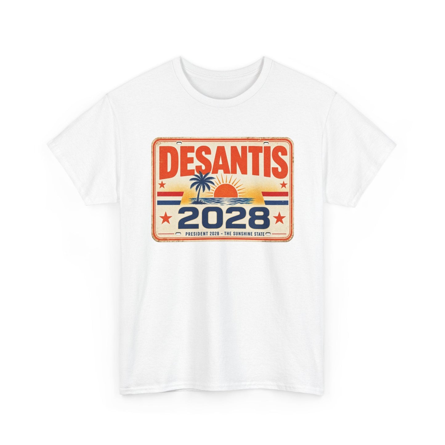 DeSantis 2028 for President Vintage License Plate T-Shirt