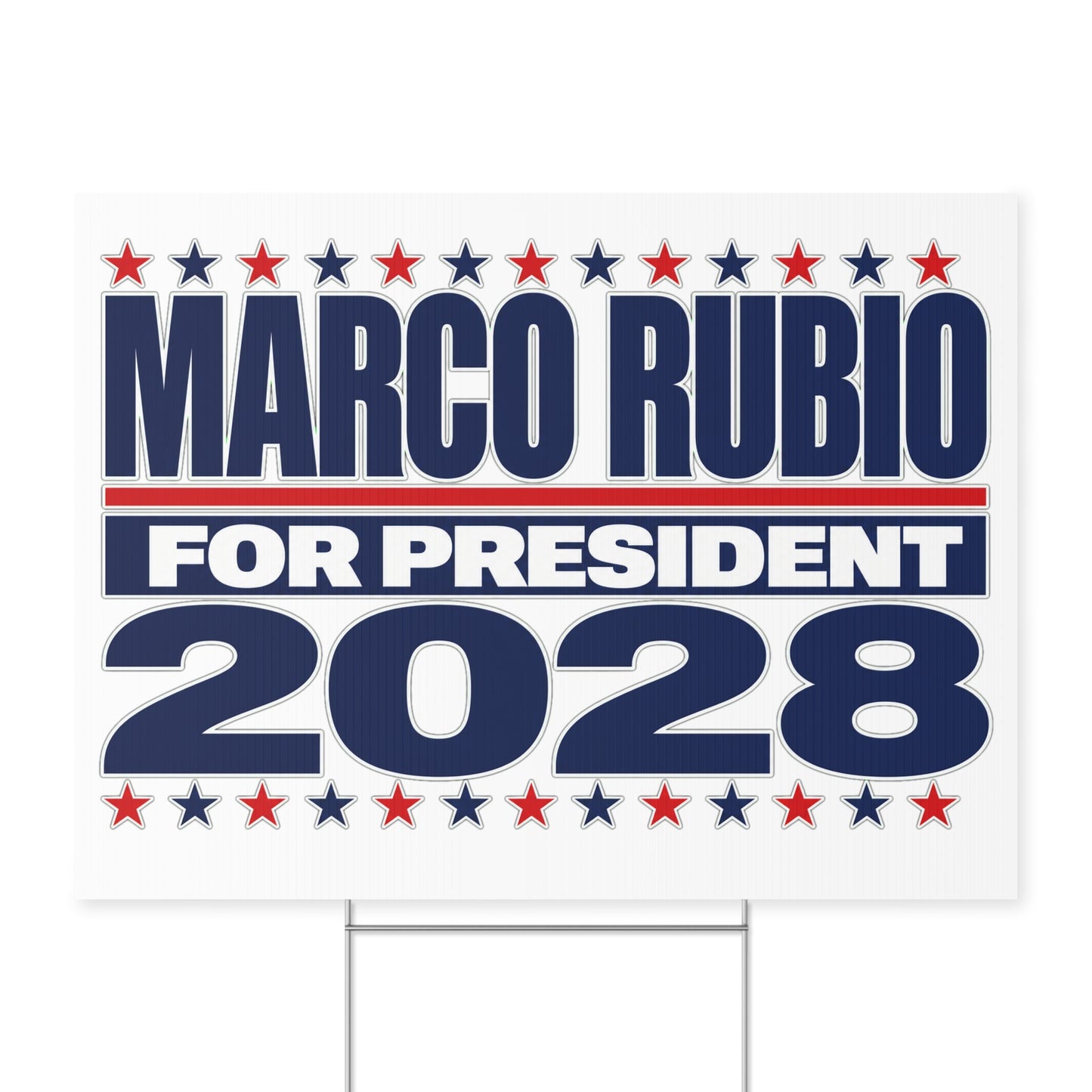 Marco Rubio 2028 Presidential Campaign Yard Sign w/Stake