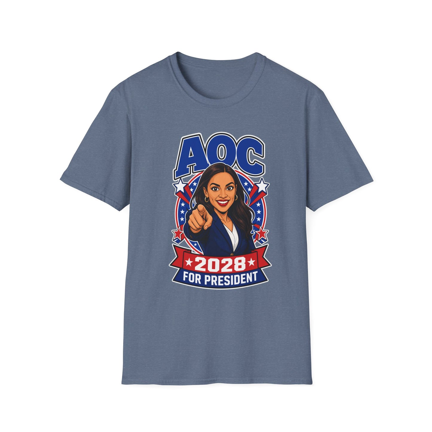 Alexandria Ocasio-Cortez 2028 AOC For President Campaign T-Shirt