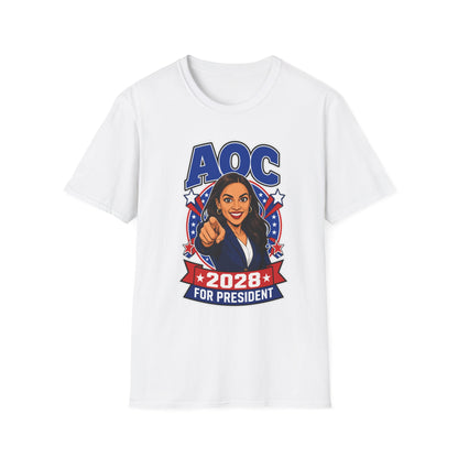 Alexandria Ocasio-Cortez 2028 AOC For President Campaign T-Shirt