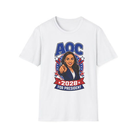 Alexandria Ocasio-Cortez 2028 AOC For President Campaign T-Shirt