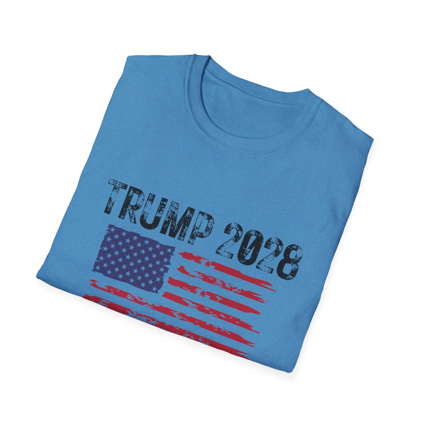 Trump 2028 Tattered American Flag T-Shirt