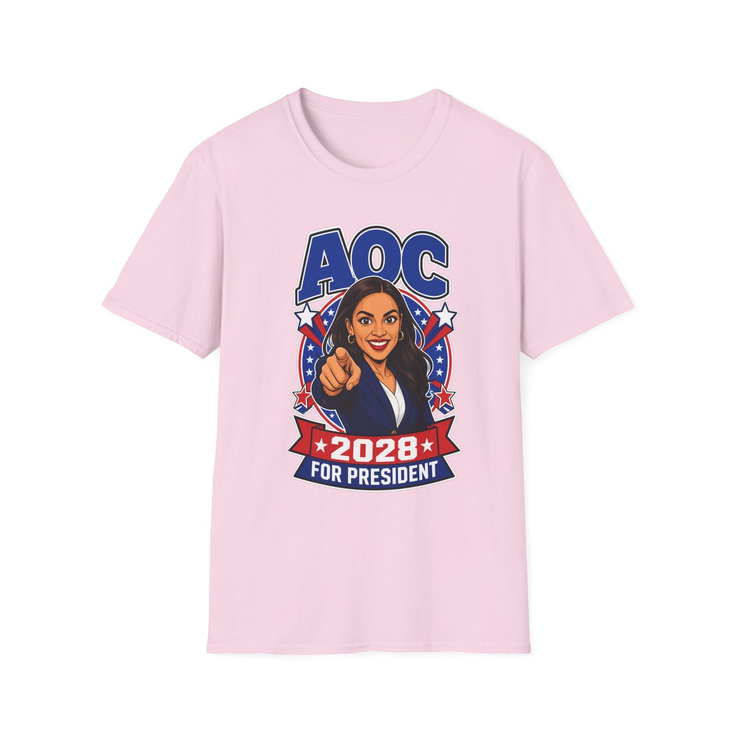 Alexandria Ocasio-Cortez 2028 AOC For President Campaign T-Shirt