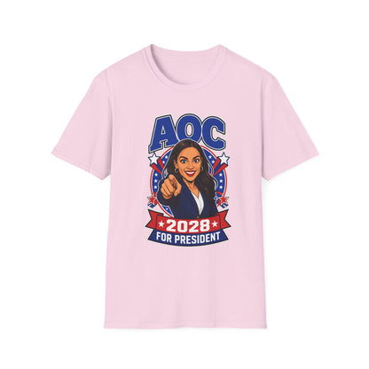 Alexandria Ocasio-Cortez 2028 AOC For President Campaign T-Shirt