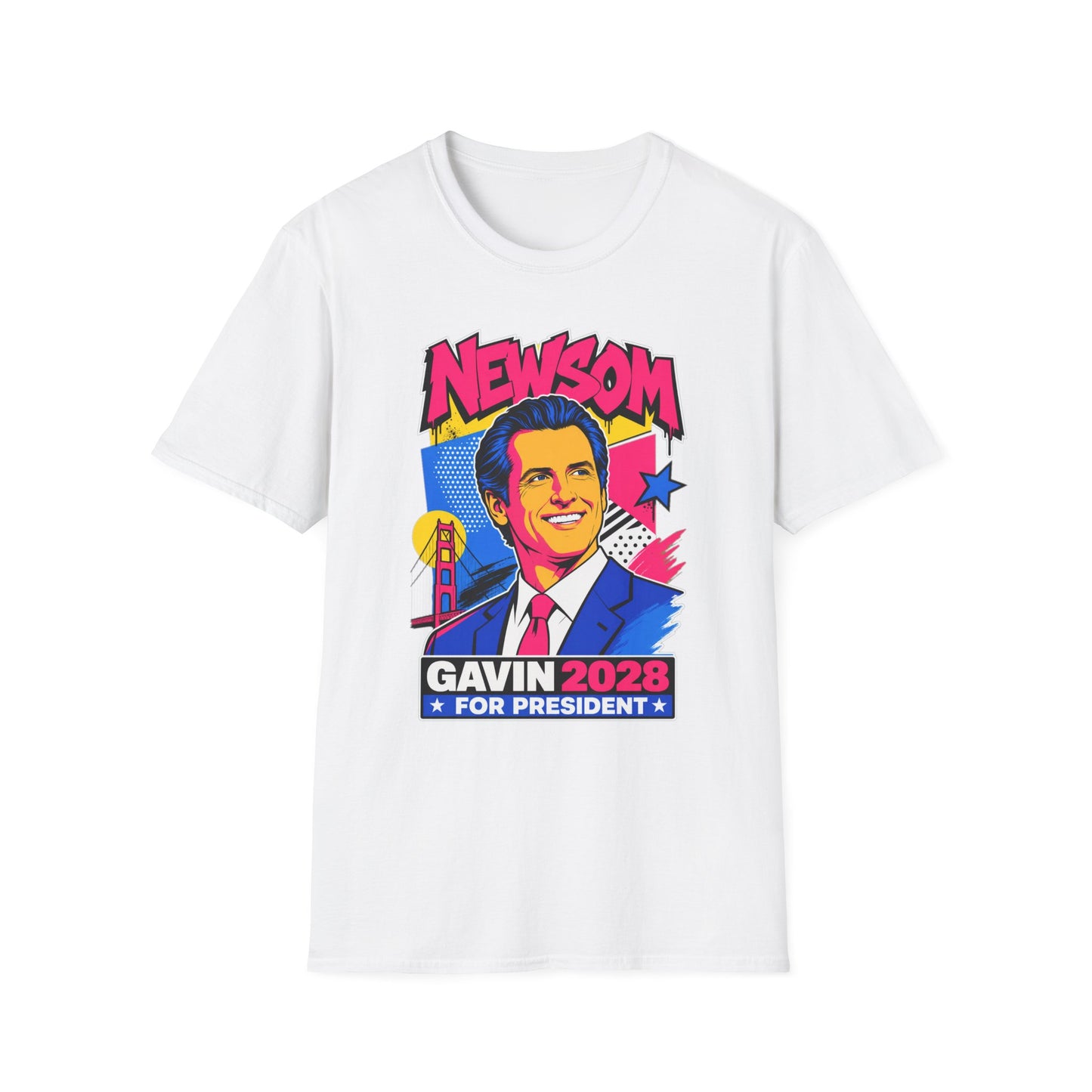 Gavin 2028 For President Pop Art Campaign T-Shirt
