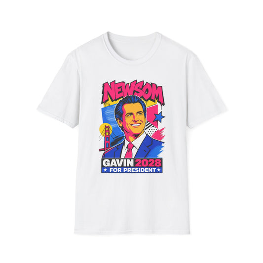 Gavin 2028 For President Pop Art Campaign T-Shirt