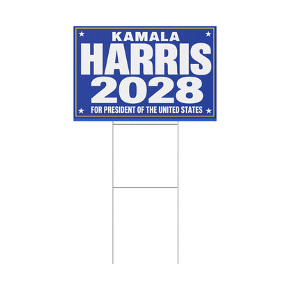 Kamala Harris 2028 For President Yard Sign w/Stake