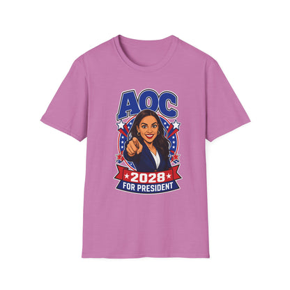 Alexandria Ocasio-Cortez 2028 AOC For President Campaign T-Shirt