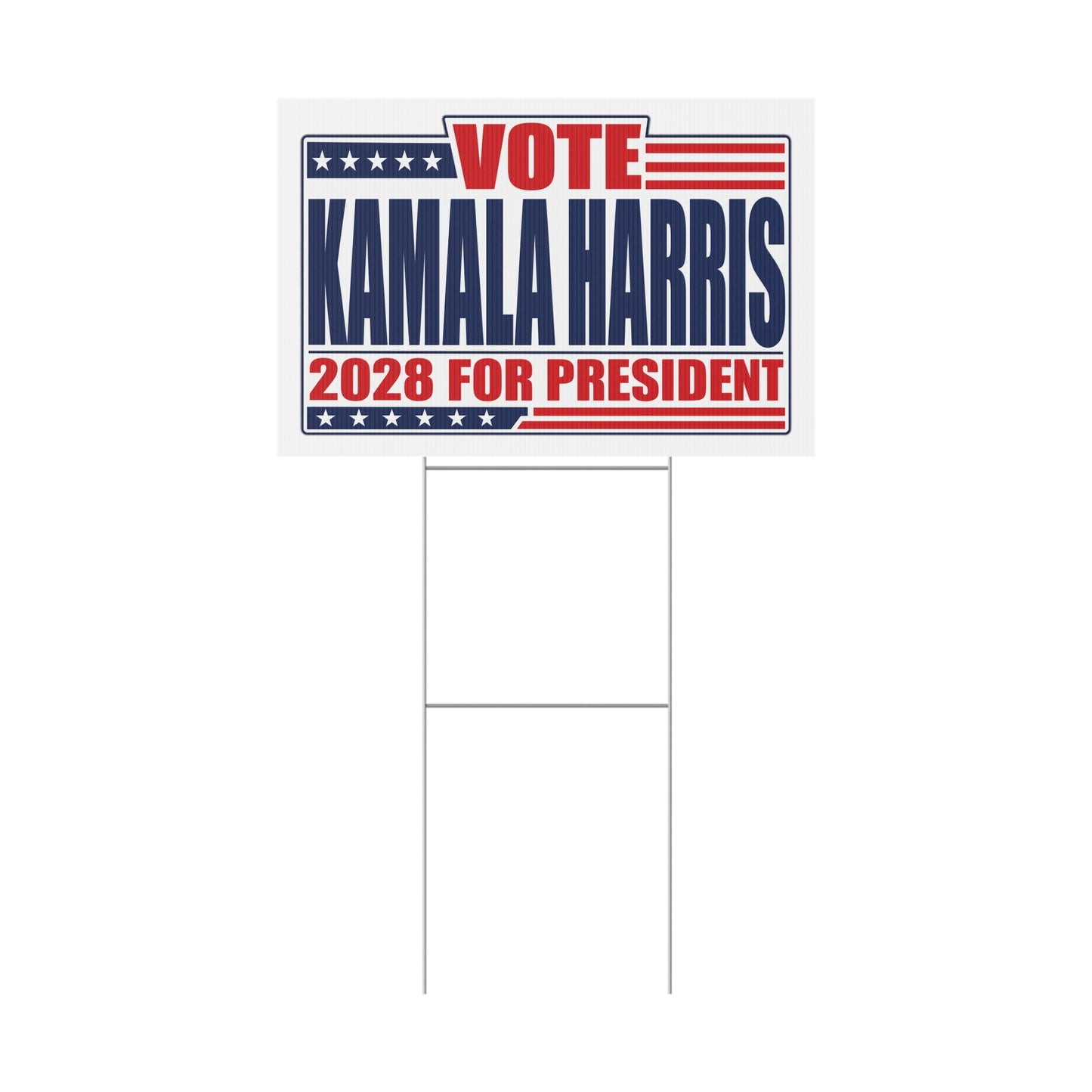Kamala Harris 2028 For President Plastic Yard Sign w/Stake
