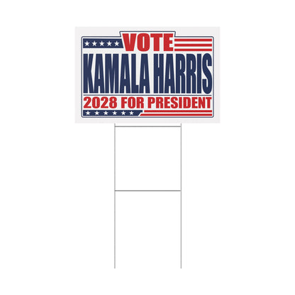 Kamala Harris 2028 For President Plastic Yard Sign w/Stake