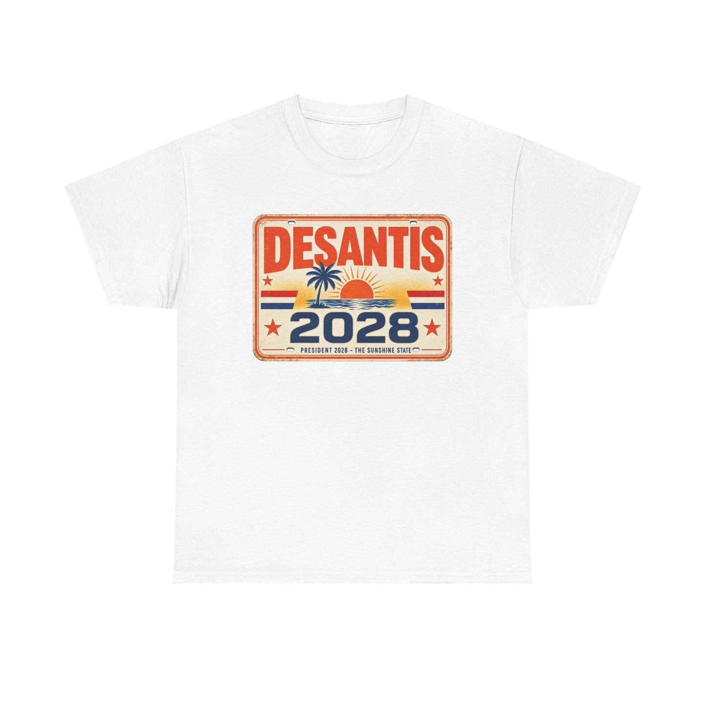 DeSantis 2028 for President Vintage License Plate T-Shirt