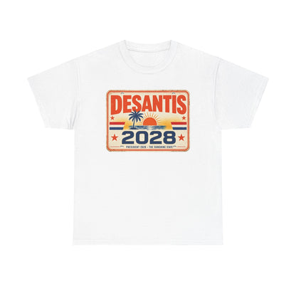 DeSantis 2028 for President Vintage License Plate T-Shirt