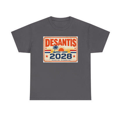 DeSantis 2028 for President Vintage License Plate T-Shirt