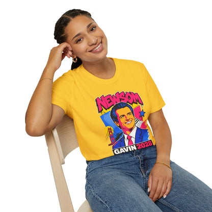 Gavin 2028 For President Pop Art Campaign T-Shirt