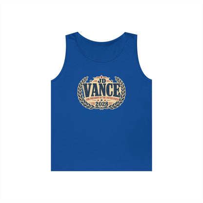 JD VANCE 2028 Campaign Tank Top — Retro Laurel Political Logo