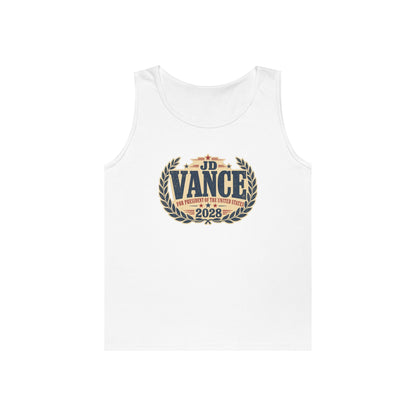 JD VANCE 2028 Campaign Tank Top — Retro Laurel Political Logo