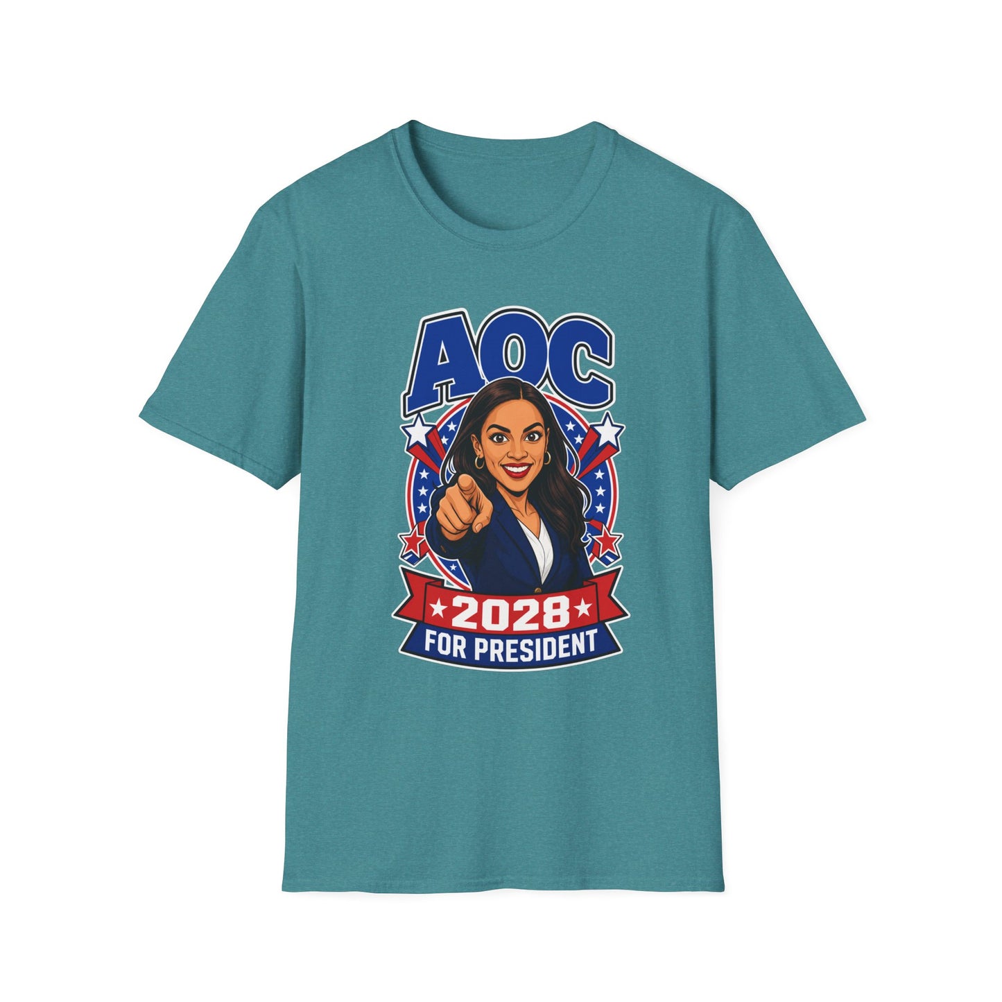 Alexandria Ocasio-Cortez 2028 AOC For President Campaign T-Shirt