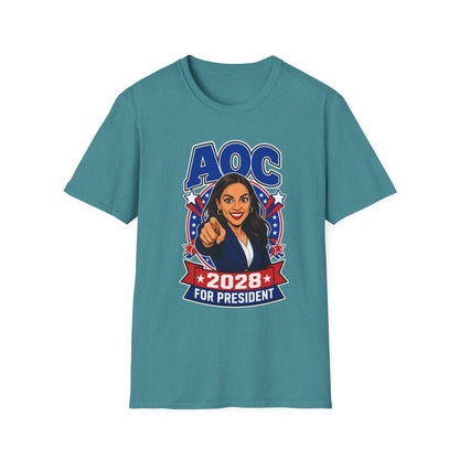 Alexandria Ocasio-Cortez 2028 AOC For President Campaign T-Shirt