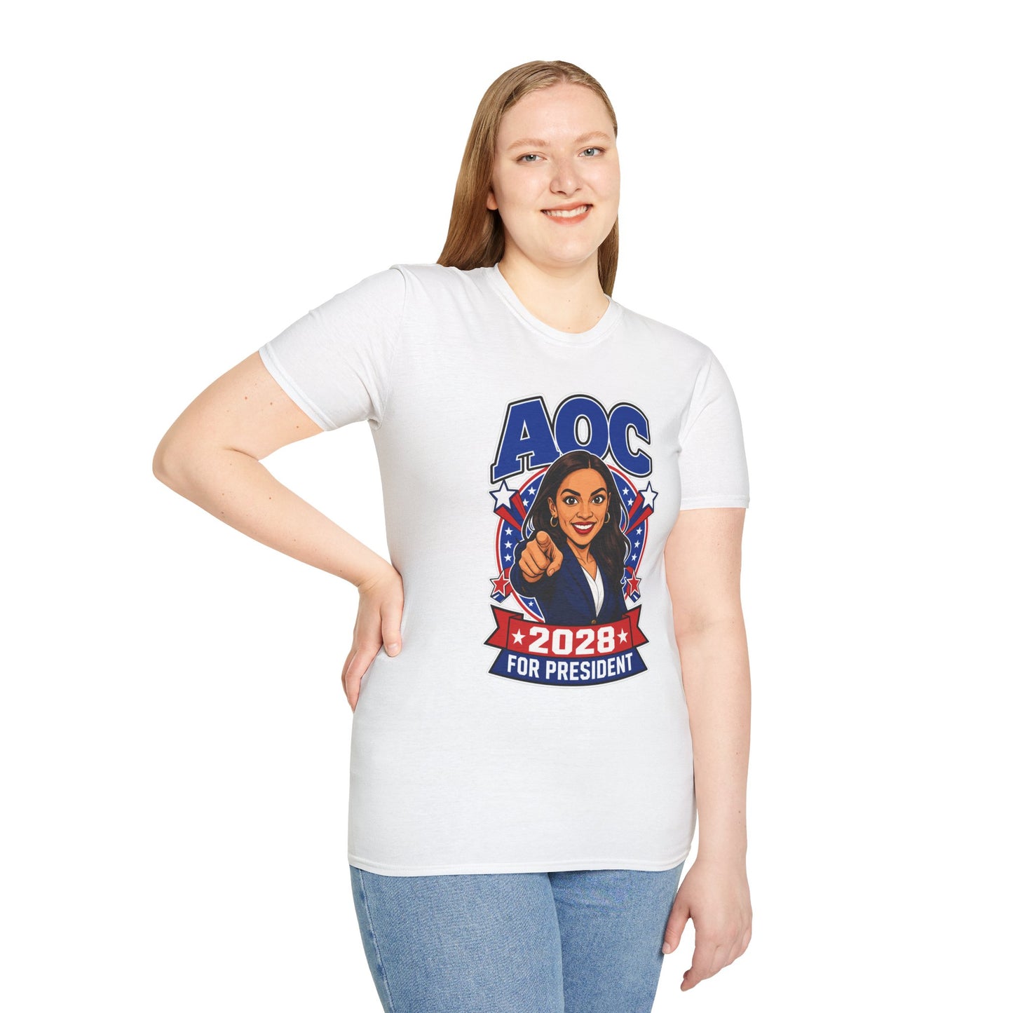 Alexandria Ocasio-Cortez 2028 AOC For President Campaign T-Shirt