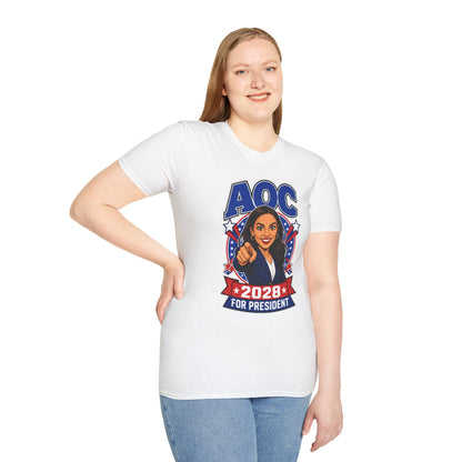 Alexandria Ocasio-Cortez 2028 AOC For President Campaign T-Shirt