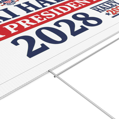 Nikki Haley 2028 Presidential Campaign Yard Sign w/Stake