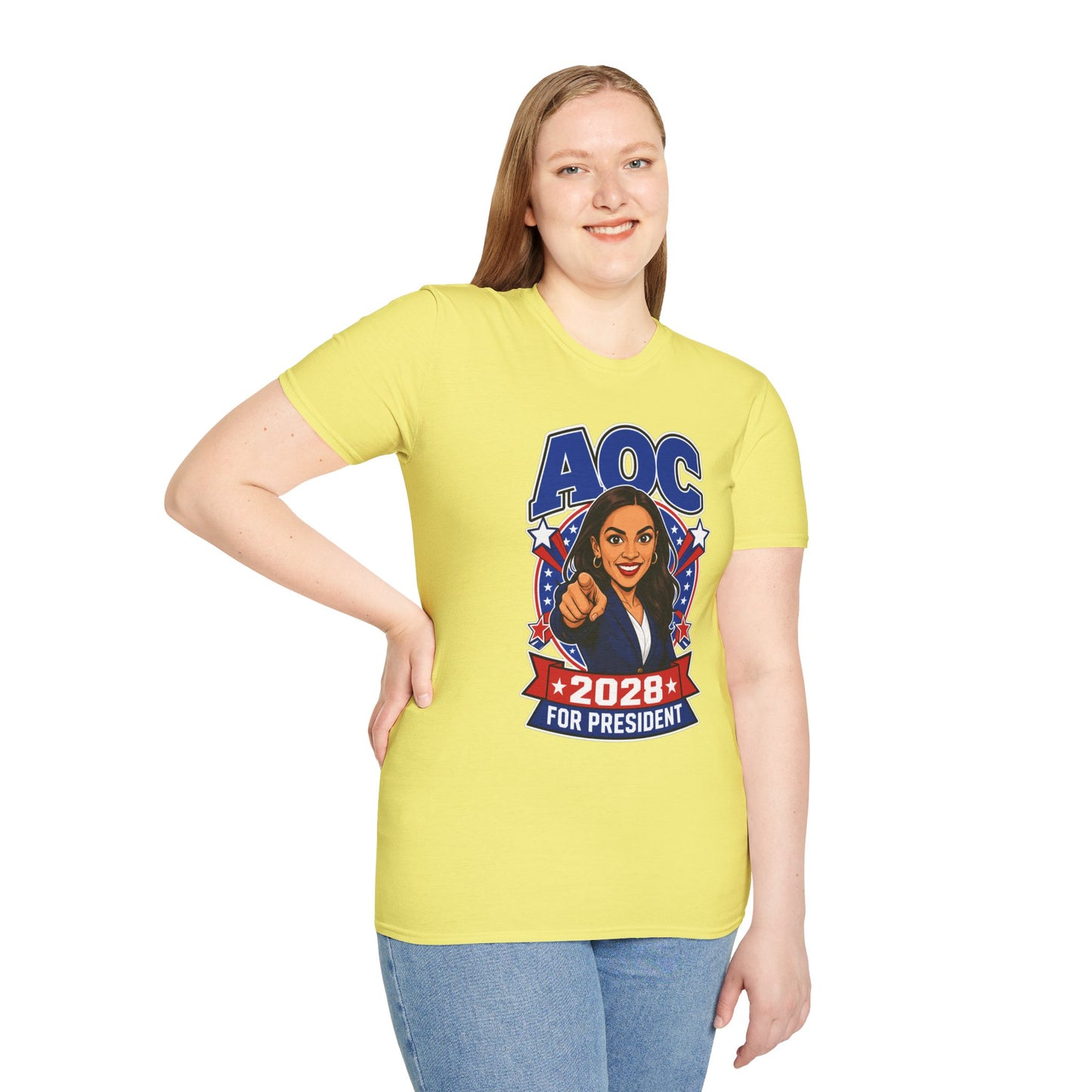Alexandria Ocasio-Cortez 2028 AOC For President Campaign T-Shirt