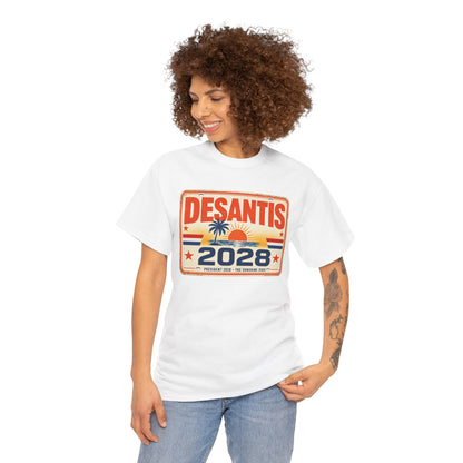 DeSantis 2028 for President Vintage License Plate T-Shirt