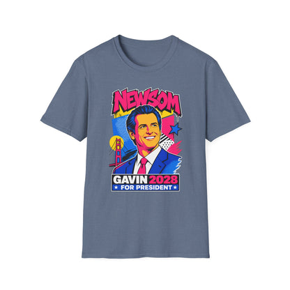 Gavin 2028 For President Pop Art Campaign T-Shirt