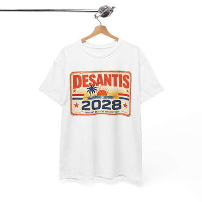 DeSantis 2028 for President Vintage License Plate T-Shirt