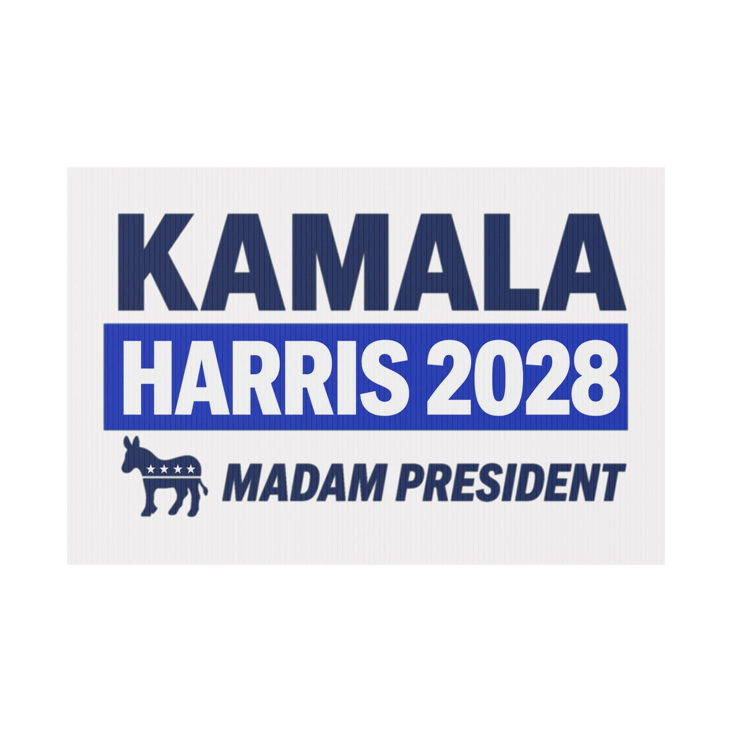 Kamala Harris For President 2028 Plastic Yard Sign w/Stake