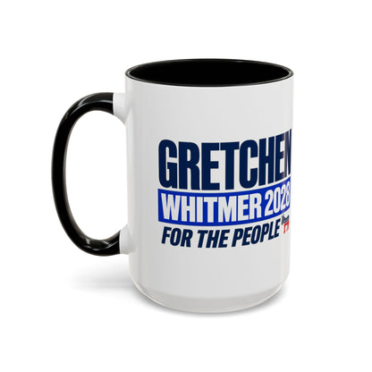 Gretchen Whitmer 2028 Accent Coffee Mug – 'For The People' Political Campaign Mug