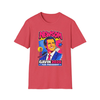 Gavin 2028 For President Pop Art Campaign T-Shirt