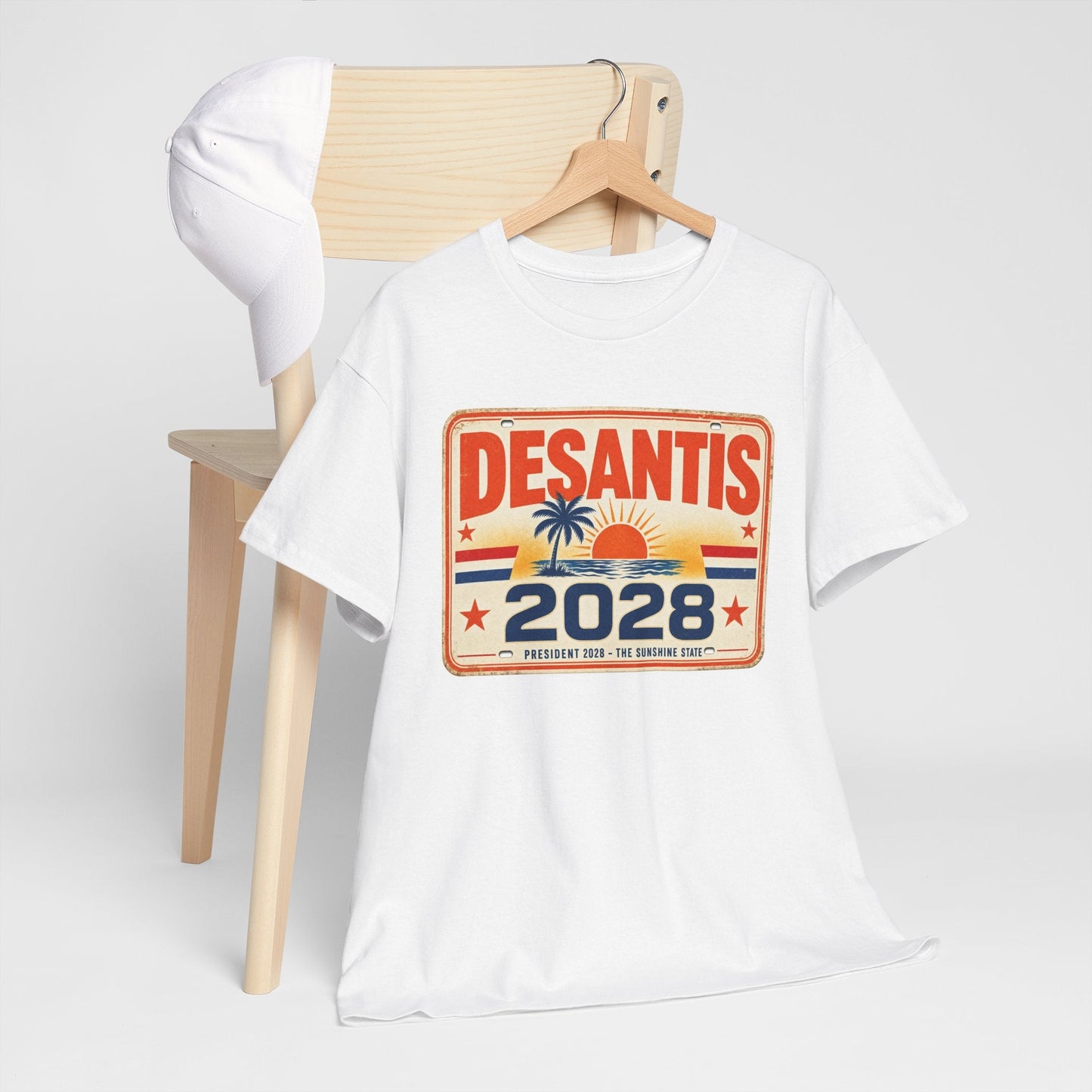 DeSantis 2028 for President Vintage License Plate T-Shirt