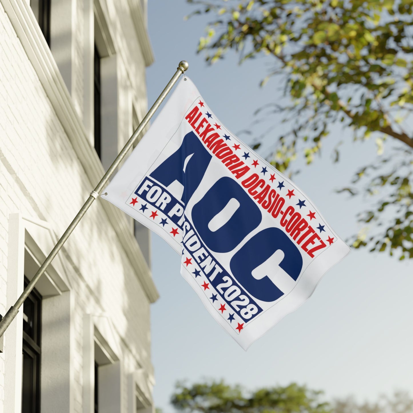 Alexandria Ocasio-Cortez Flag — AOC for President 2028 Double-Sided 3x5