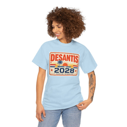 DeSantis 2028 for President Vintage License Plate T-Shirt