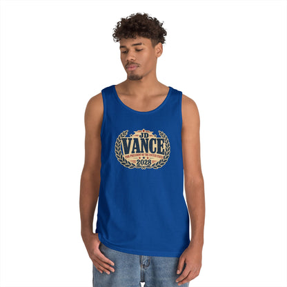 JD VANCE 2028 Campaign Tank Top — Retro Laurel Political Logo