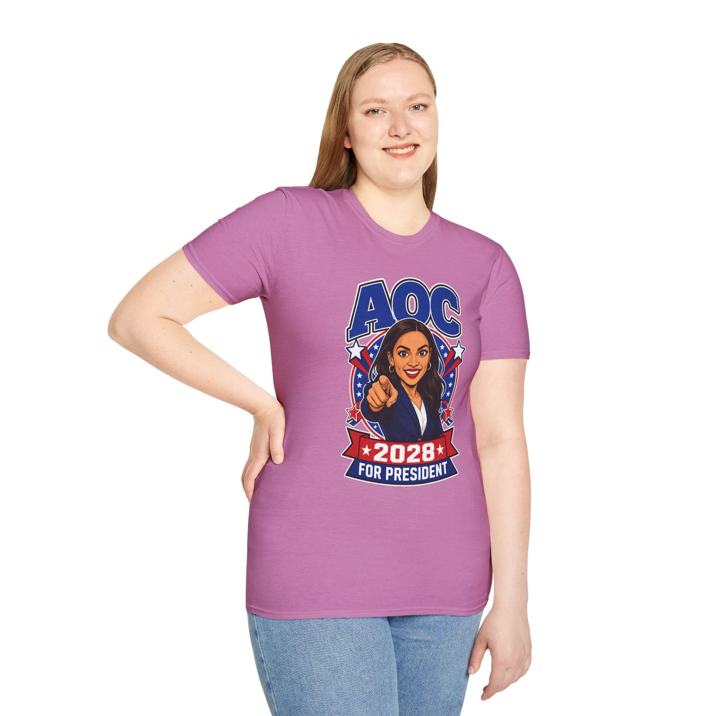Alexandria Ocasio-Cortez 2028 AOC For President Campaign T-Shirt