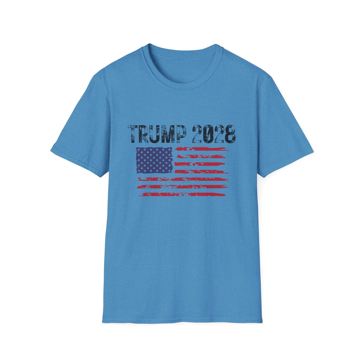 Trump 2028 Tattered American Flag T-Shirt