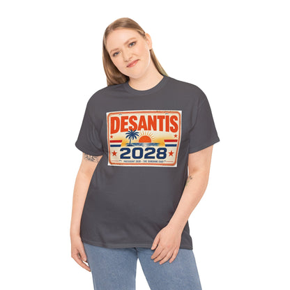 DeSantis 2028 for President Vintage License Plate T-Shirt