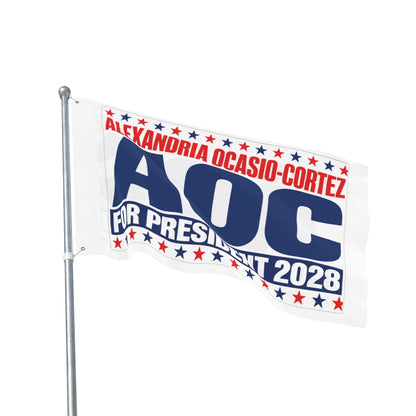 Alexandria Ocasio-Cortez Flag — AOC for President 2028 Double-Sided 3x5