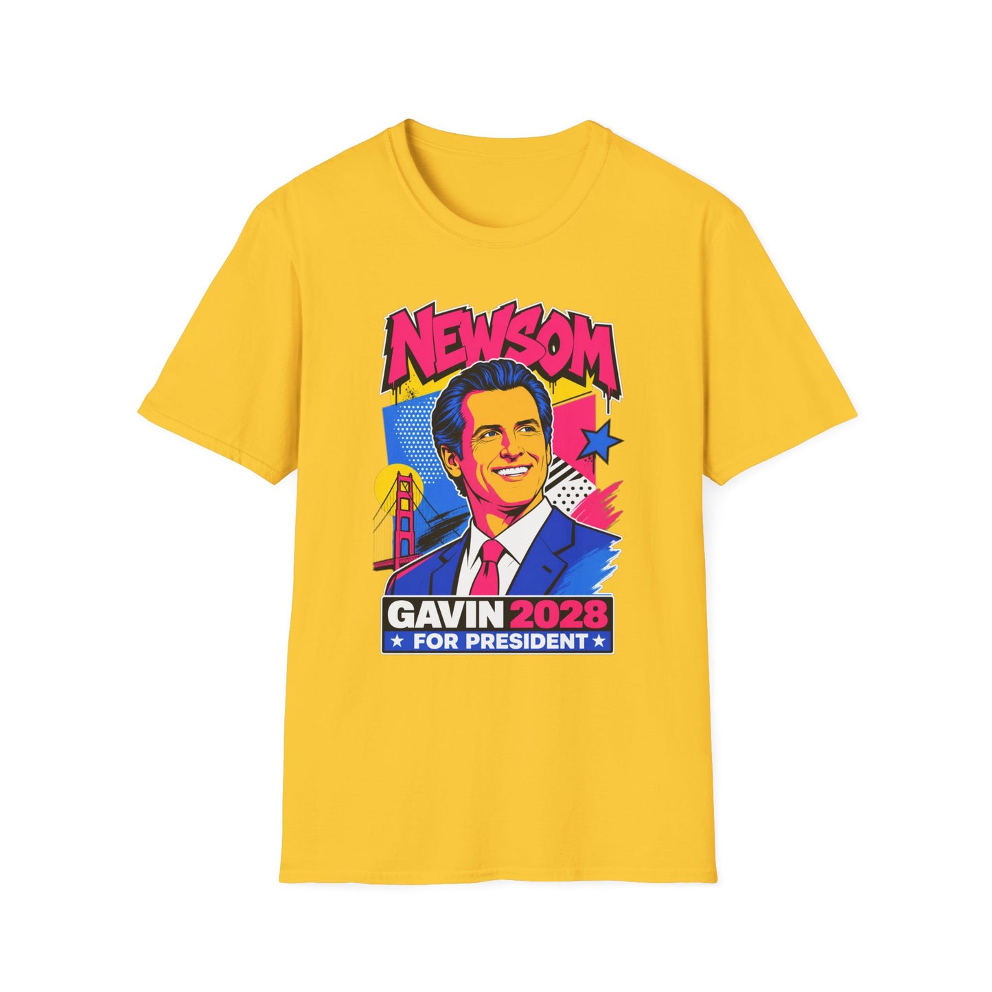 Gavin 2028 For President Pop Art Campaign T-Shirt